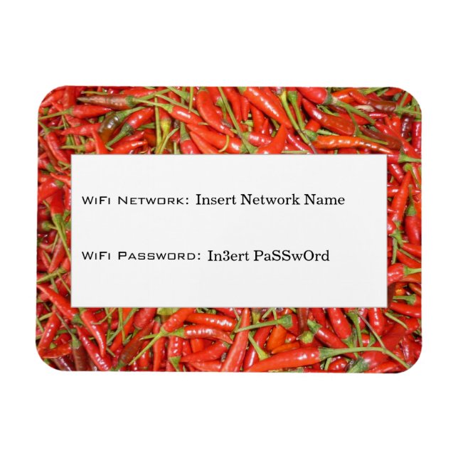 chilli wifi details magnet (Horizontal)