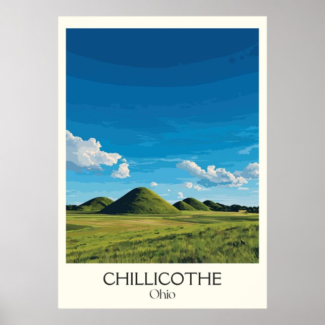 Chillicothe Ohio First Capital Historic City Print (Front)