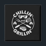 Chillin And Grillin Costume Funny Bbq Grilling Dad Magnet<br><div class="desc">Chillin And Grillin Costume Funny Bbq Grilling Dad</div>