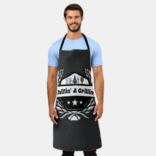 Chillin' and Grillin' Dad Funny Apron