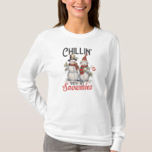 Chillin avec ma neige Long Sleeve femmes T-shirts
