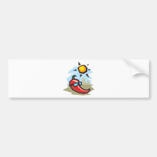 chillin chili pepper bumper sticker
