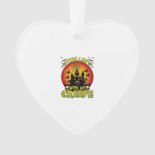 Chillin Creeps Haunted House Halloween Witches Sku Ornament