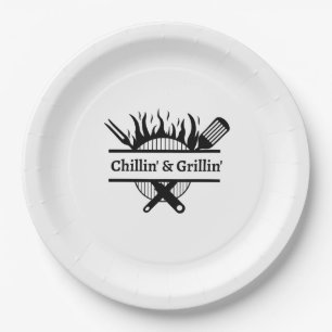 Chillin' & Grillin' Paper Plate