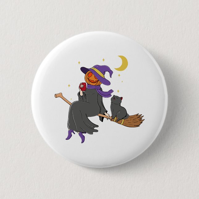Chillin Halloween  2 Inch Round Button (Front)