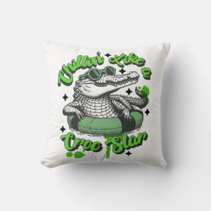 Chillin' Like a Croc Star Kids Cool Croc Throw Pillow