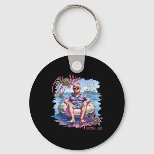 Chillin Like A Felon Funny Trump For President Sum Keychain