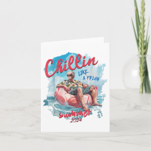 Chillin Like A Felon Funny Trump Shirt Summer Trum Card