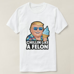 Chillin Like A Felon Funny Trump Summer 2024 T-Shirt