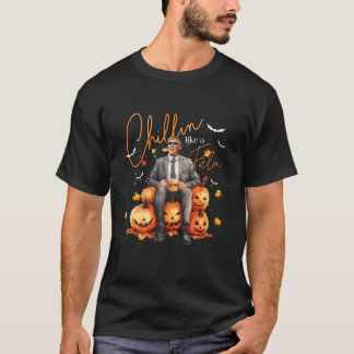 Chillin Like A Felon Pumpkin Trump Autumn Fall Tha T-Shirt