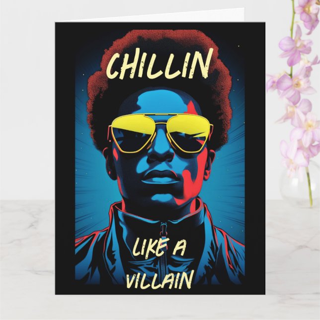 Chillin Like a Villain Greeting Card (Orchid)