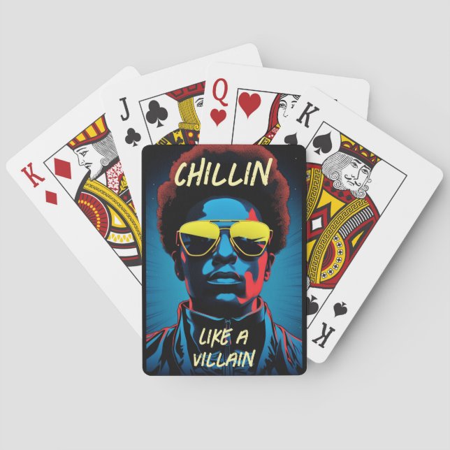 Chillin Like a Villain Playing Cards (Back)