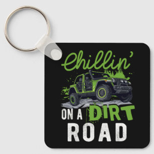 Chillin' on a dirt road side by side utv Off Road  Keychain