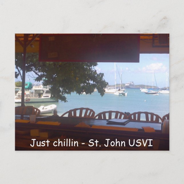 Chillin' on St. John Postcard (Front)