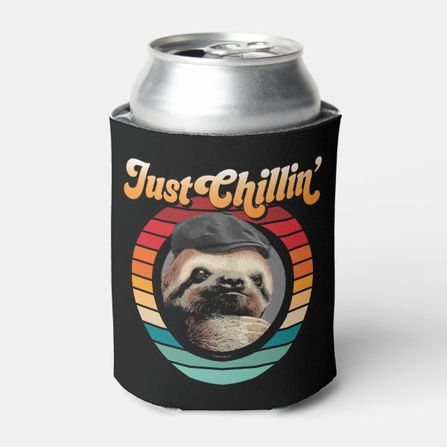 Chillin’ Sloth Can Cooler (Can Front)
