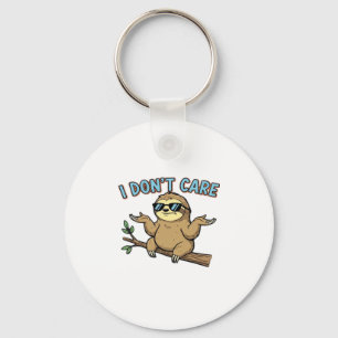 Chillin' Sloth I Don't Care Design Essential T-Shi Keychain