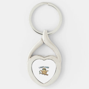 Chillin' Sloth I Don't Care Design Essential T-Shi Keychain
