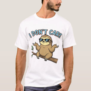 Chillin' Sloth I Don't Care Design Essential T-Shi T-Shirt