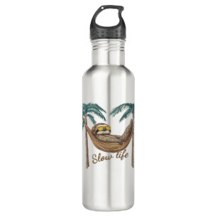 Chillin' Sloth in a Hammock Oversized T-Shirt 710 Ml Water Bottle