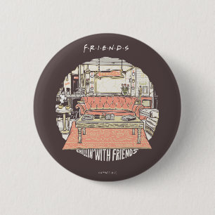 Chillin' with FRIENDS™ Cartoon 2 Inch Round Button