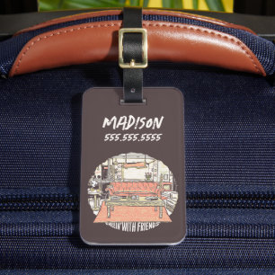 Chillin' with FRIENDS™ Cartoon Luggage Tag