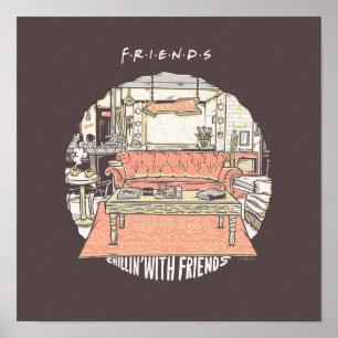 Chillin' with FRIENDS™ Cartoon Poster