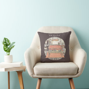Chillin' with FRIENDS™ Cartoon Throw Pillow