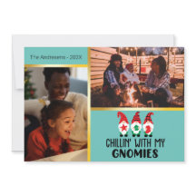 Chillin With Gnomes Christmas Photo Template Value