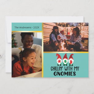 Chillin With Gnomes Christmas Photo Template Value