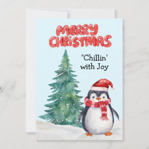 "Chillin' with Joy - Merry Christmas Holiday Card