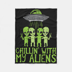 Chillin With My Aliens Group Toddler Boys Hallowee Fleece Blanket