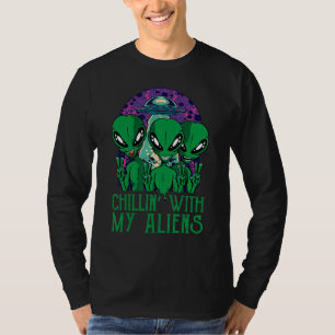 Chillin With My Aliens Group Toddler Boys Kids Hal T-Shirt