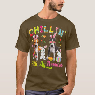 Chillin' With My Bunnies Cute Bunny Pit Bull Dogs T-Shirt