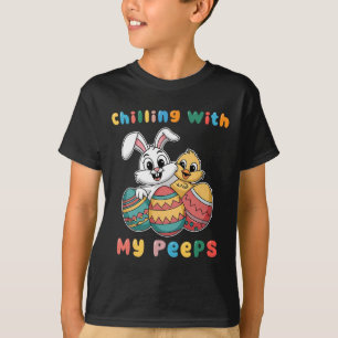 Chillin With My Easter Squad Egg Crew Bunny Funny  T-Shirt
