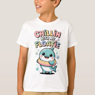 Chillin’ with My Floatie Shark Baby Kids T-Shirt