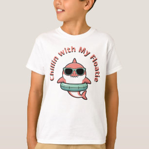 Chillin’ with My Floatie Shark Baby Kids T-Shirt