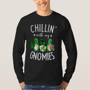 Chillin With My Gnomies Leopard Buffalo Plaid St P T-Shirt