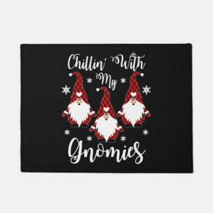 Chillin With My Gnomies Santa Claus Garden Gnome Doormat