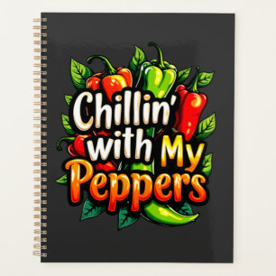 Chillin' with My Peppers - Colourful Chili Graphic Planner