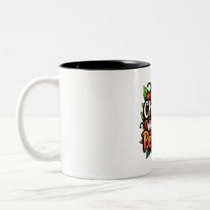 Chillin' with My Peppers - Colourful Chili Graphic Two-Tone Coffee Mug