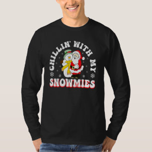 Chillin With My Snowmies Family Pyjamas Santa Snow T-Shirt