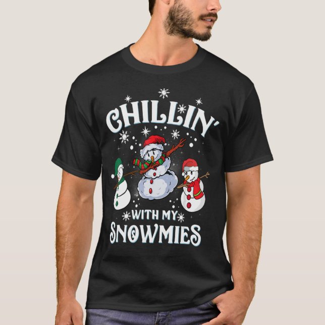 Chillin With My Snowmies Family Pyjamas Snowman Ch T-Shirt (Front)