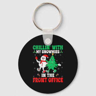 Chillin With My Snowmies Front Office Squad Christ Keychain