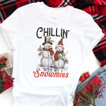 Chillin with My Snowmies Funny Snowman Christmas Tri-Blend Shirt<br><div class="desc">Celebrate the holiday season with this fun and festive "Chillin' with My Snowmies" Christmas shirt! Featuring two adorable snowmen dressed in scarves and hats, this whimsical design is perfect for spreading holiday cheer. Whether you're hanging out with friends or attending a Christmas party, this shirt adds a playful twist to...</div>