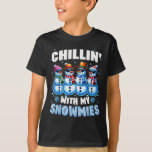 Chillin With My Snowmies Snowman Christmas Xmas Me T-Shirt<br><div class="desc">Chillin With My Snowmies Snowman Christmas Xmas Men Boy</div>