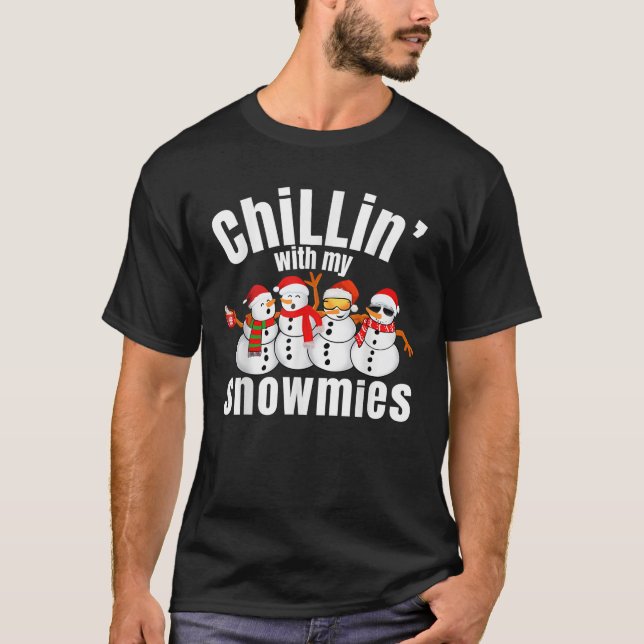 Chillin With My Snowmies Ugly Christmas Sweater Sn (Front)