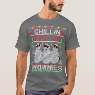 Chillin With My Snowmies Ugly Christmas Sweater Sn