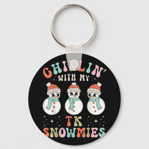 Chillin With My Tk Snowmies Snowman Teacher Christ Keychain