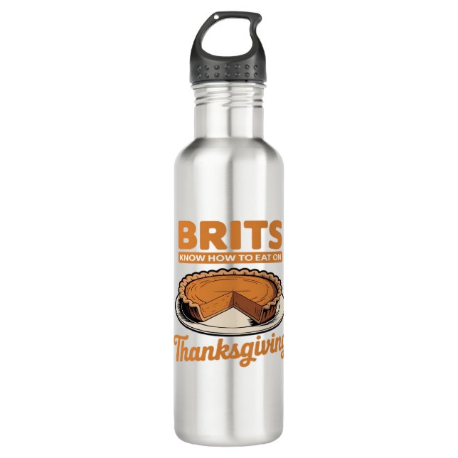 Chillin With My Turkeys Thanksgiving Family Essent 710 Ml Water Bottle (Front)