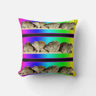 Chilling African Hyrax Throw Pillow